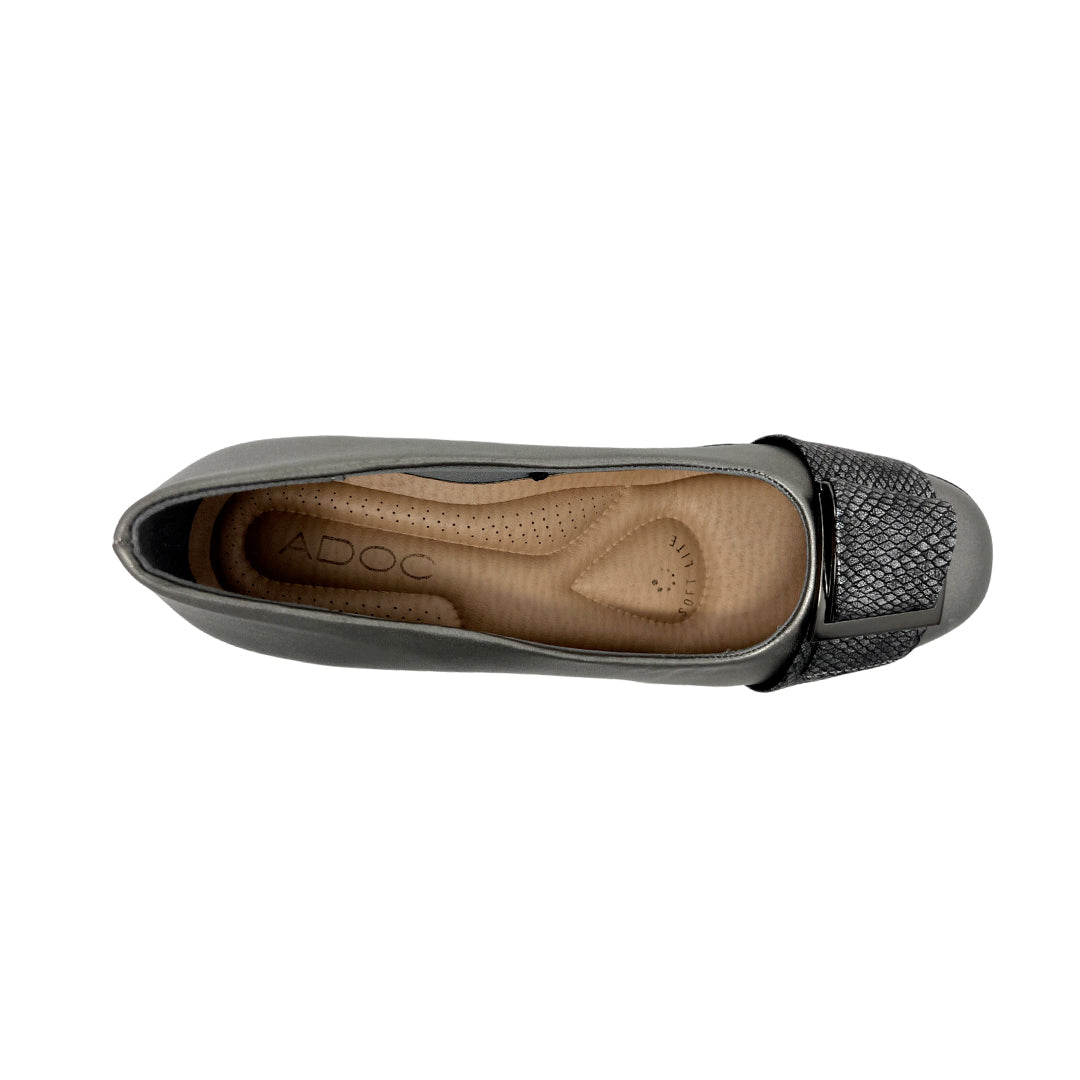 Tacones Edna para mujer color plateado