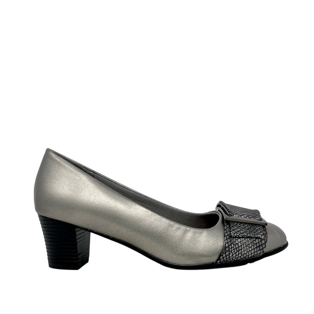 Tacones Edna para mujer color plateado