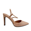 Tacones slingback Zakira para mujer color nude