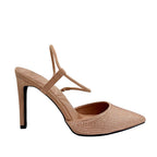Tacones slingback Zakira para mujer color nude