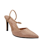 Tacones slingback Zakira para mujer color nude