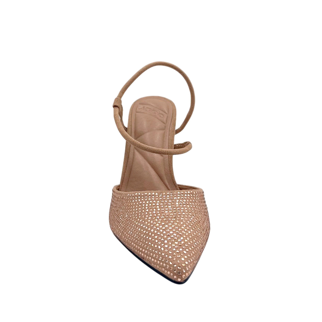 Tacones slingback Zakira para mujer color nude