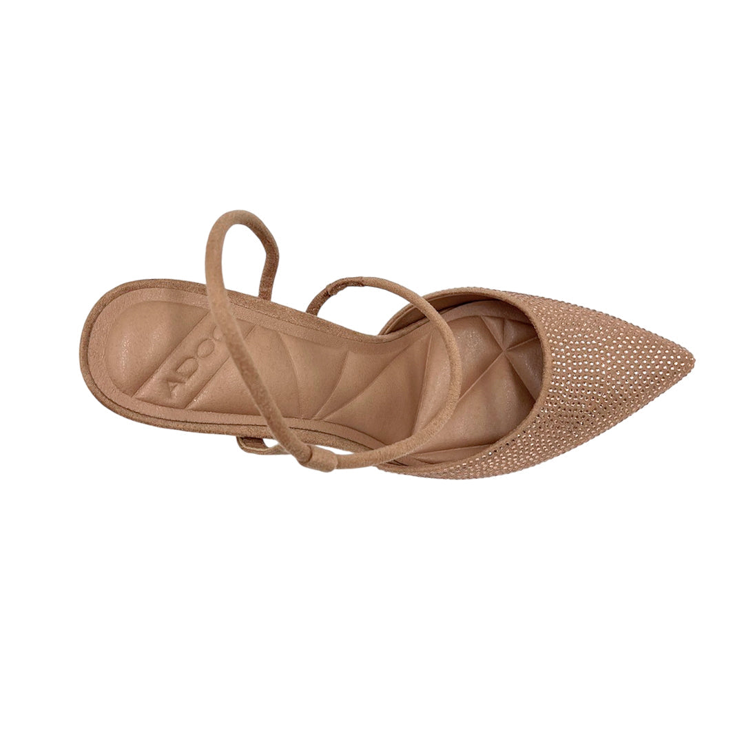 Tacones slingback Zakira para mujer color nude