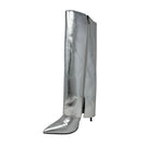 Botas Veronique para mujer color plateado