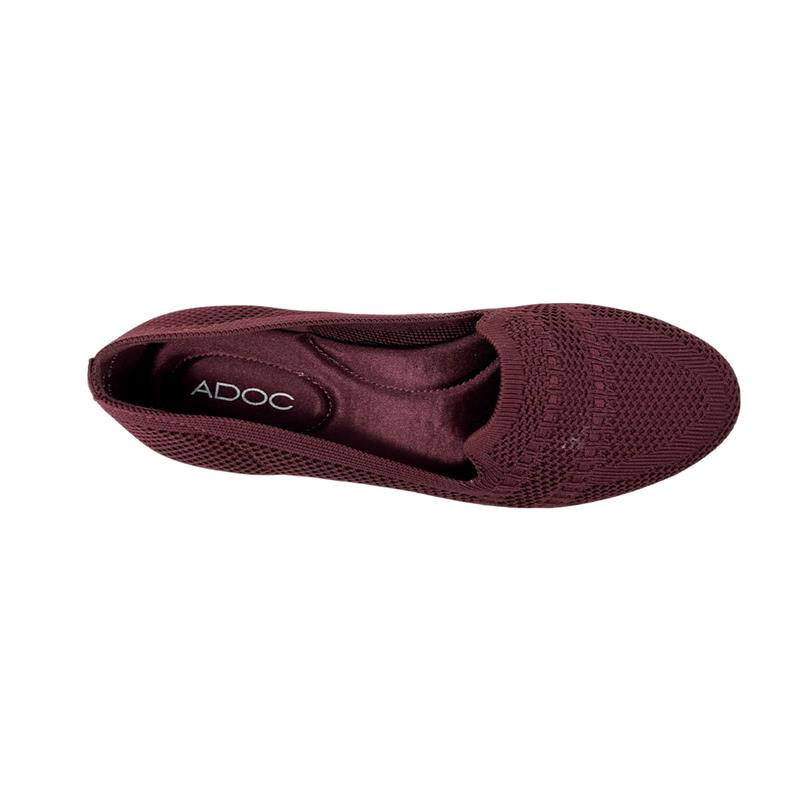Flats Bamba para mujer color burgundy