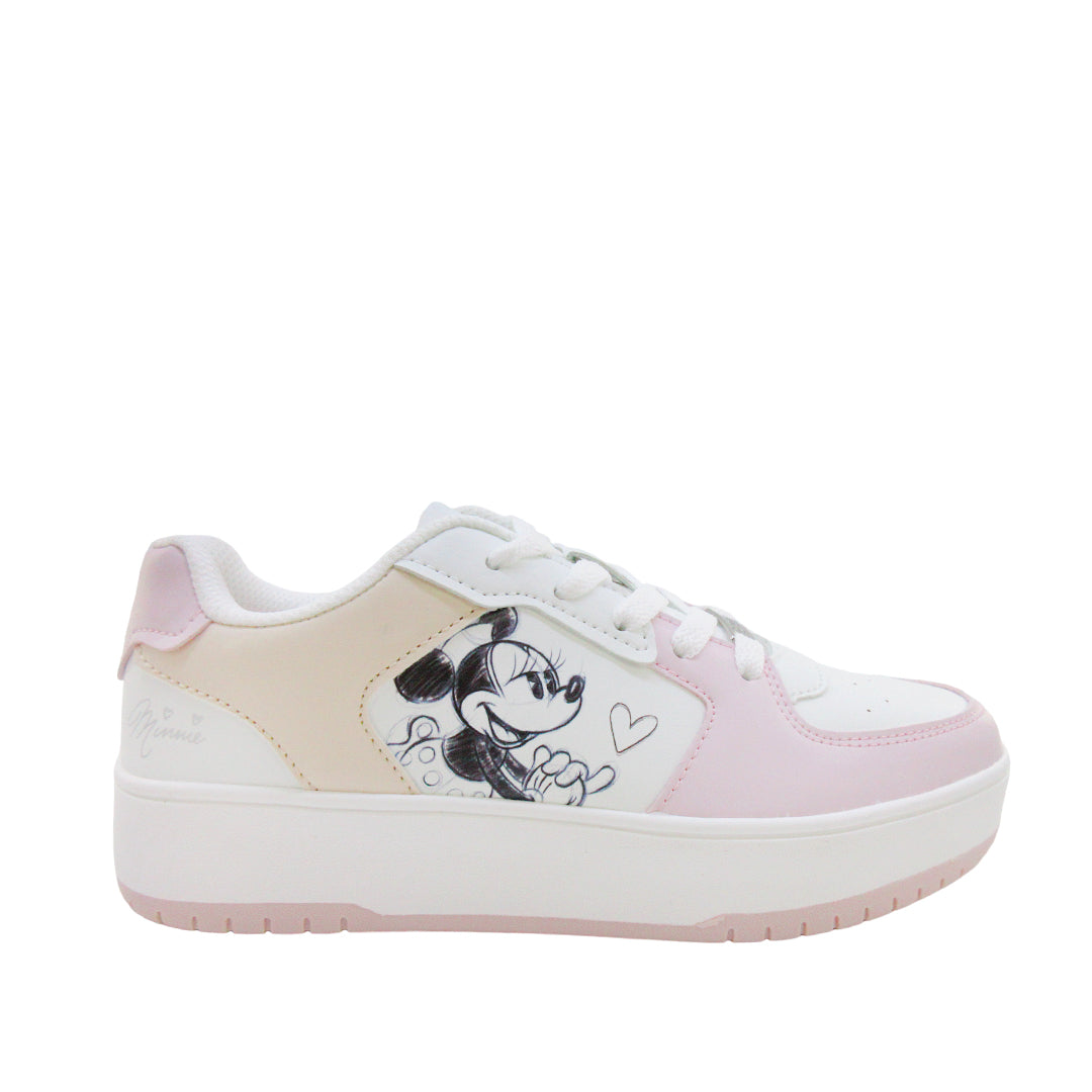 Sneakers Minnie color blanco
