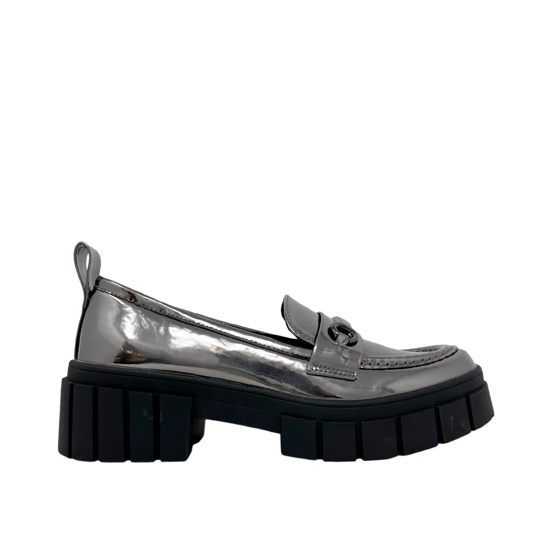 Mocasines Wenn para mujer color plateado