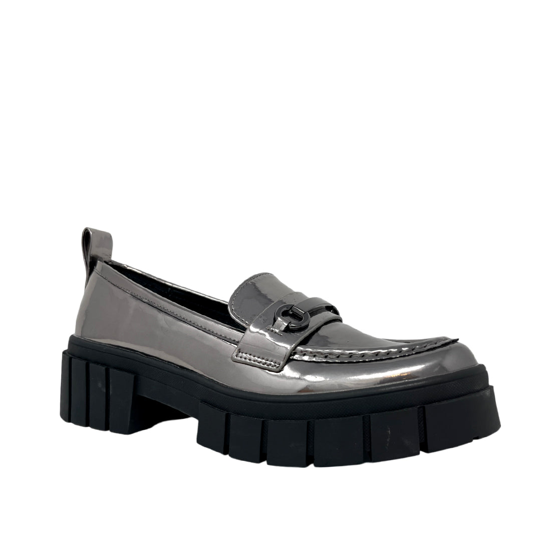 Mocasines Wenn para mujer color plateado