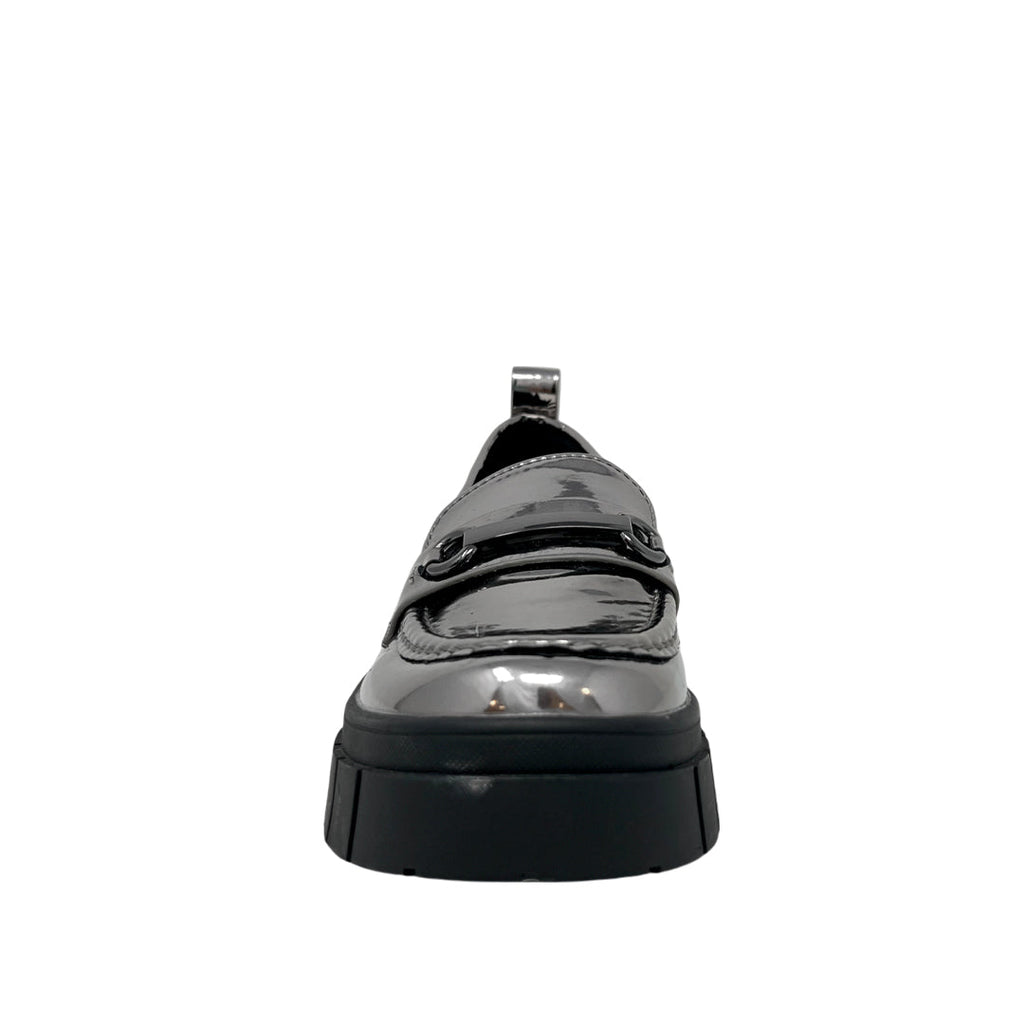 Mocasines Wenn para mujer color plateado