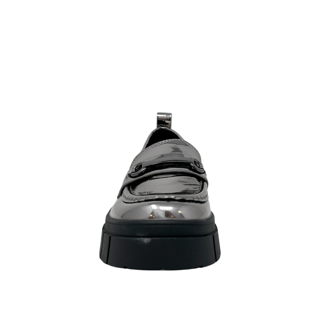 Mocasines Wenn para mujer color plateado