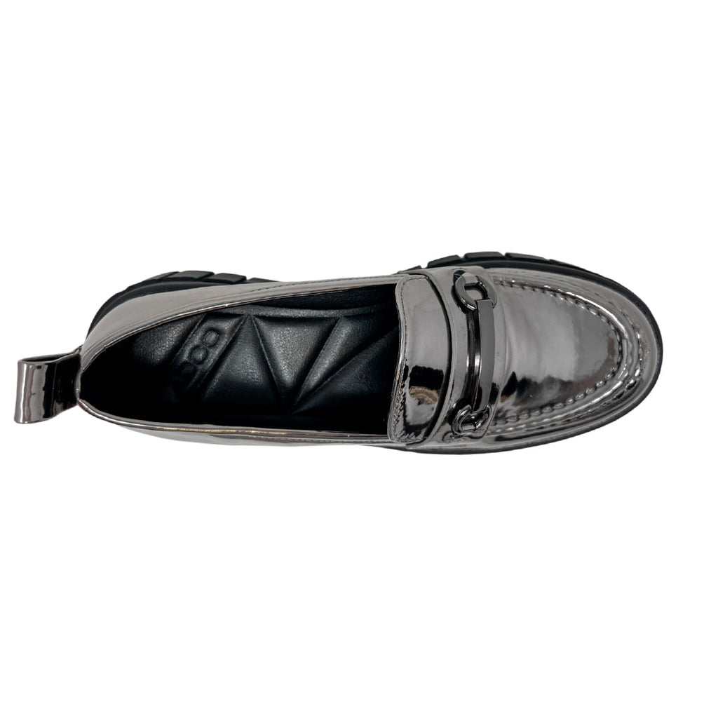 Mocasines Wenn para mujer color plateado