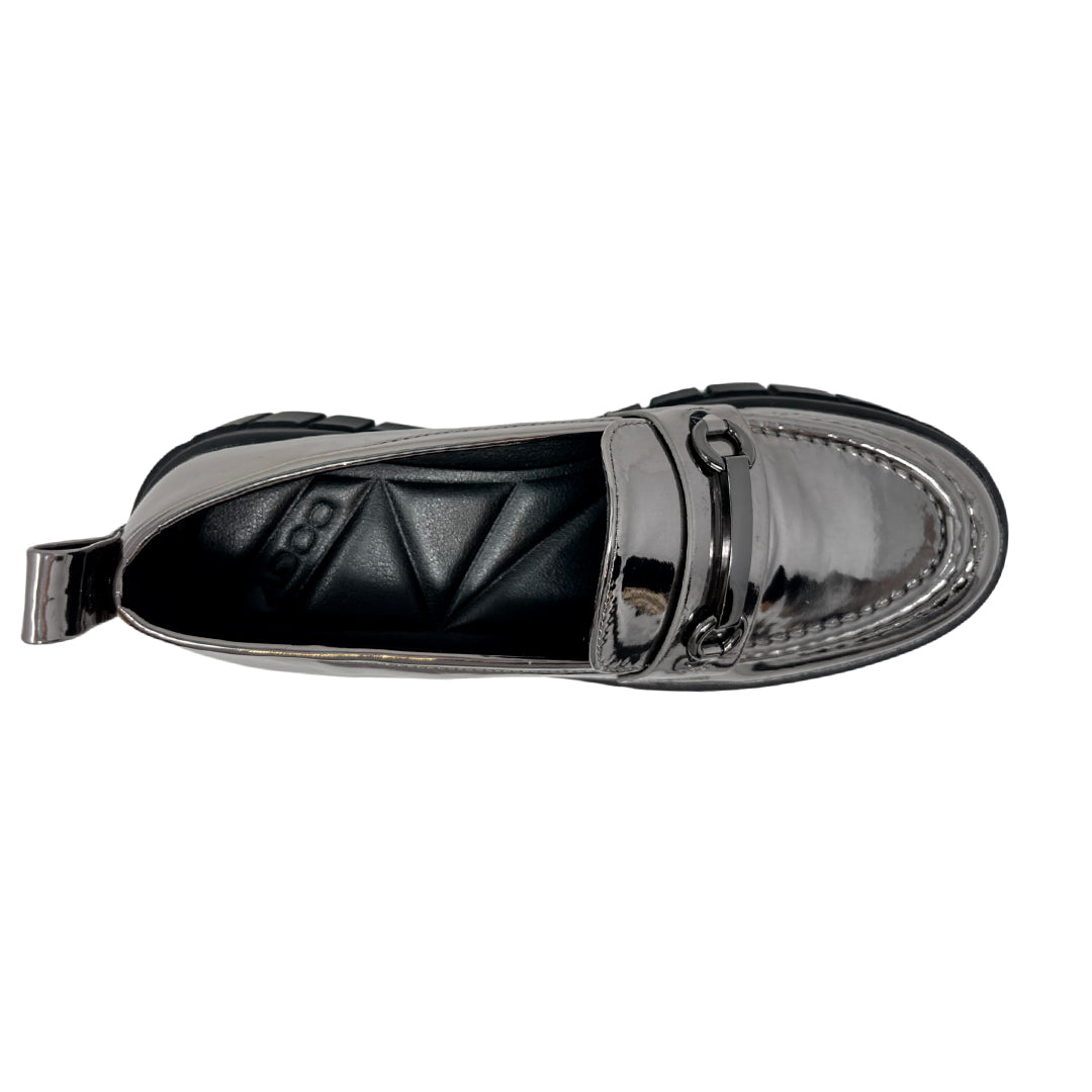 Mocasines Wenn para mujer color plateado