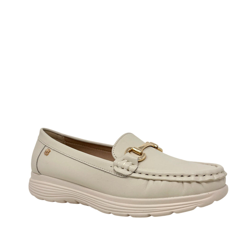 Mocasines Sinnai para mujer color blanco