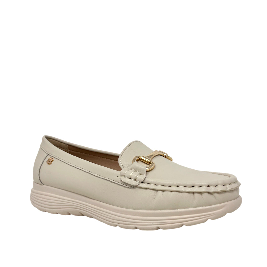 Mocasines Sinnai para mujer color blanco