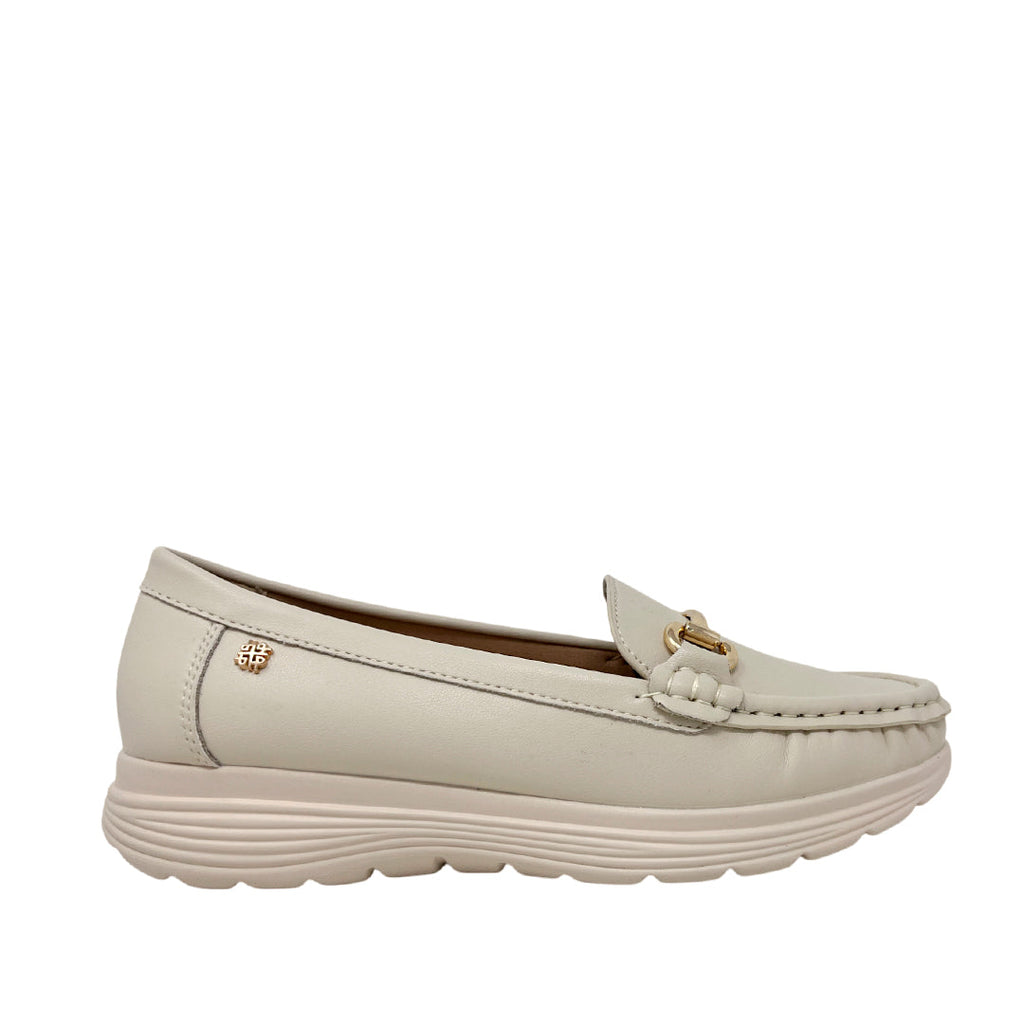 Mocasines Sinnai para mujer color blanco