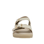 Sandalias flats Valia para mujer color hueso