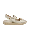Sandalias flats Valia para mujer color hueso