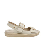 Sandalias flats Valia para mujer color hueso