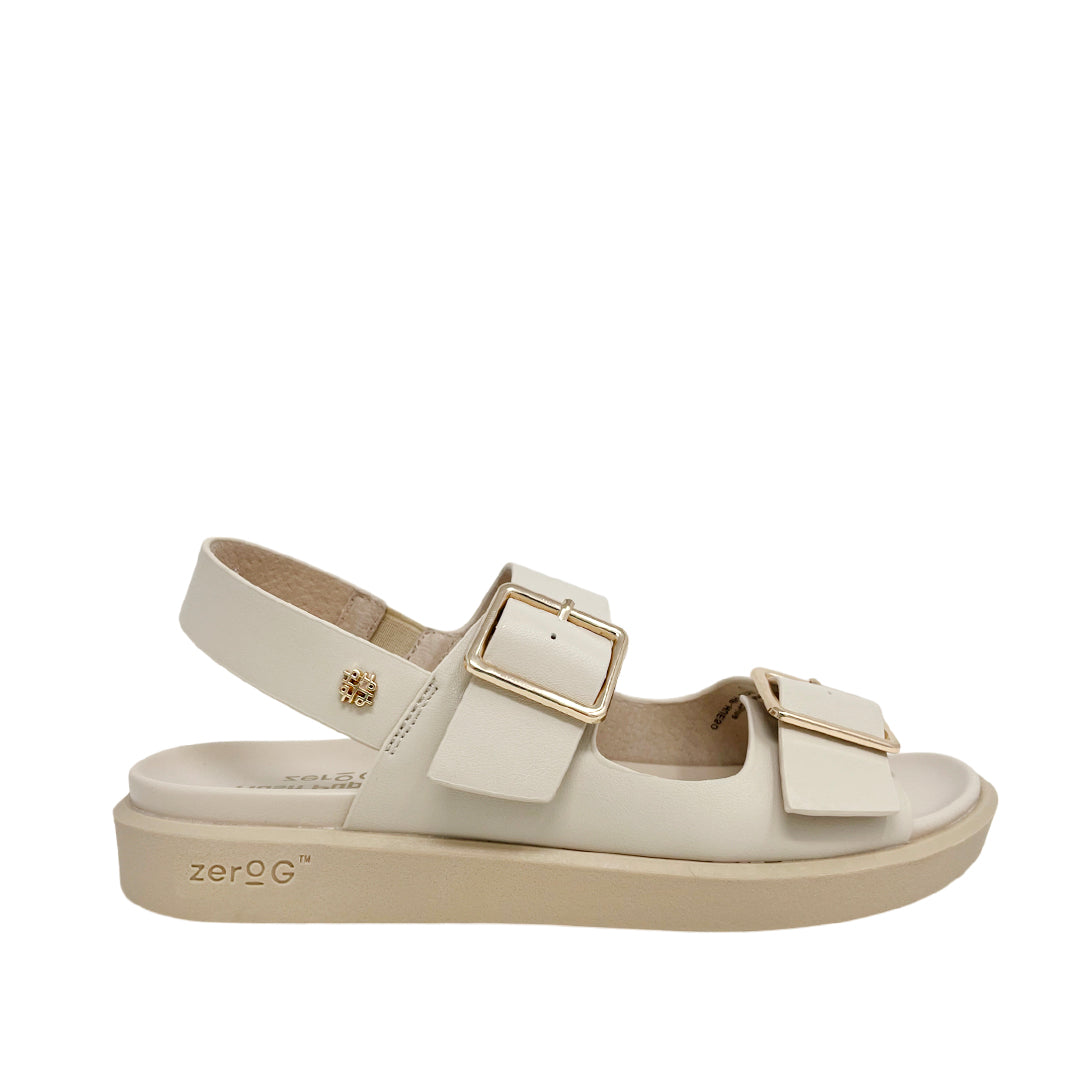 Sandalias flats Valia para mujer color hueso