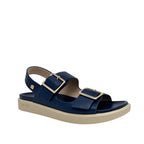 Sandalias flats Valia para mujer color navy