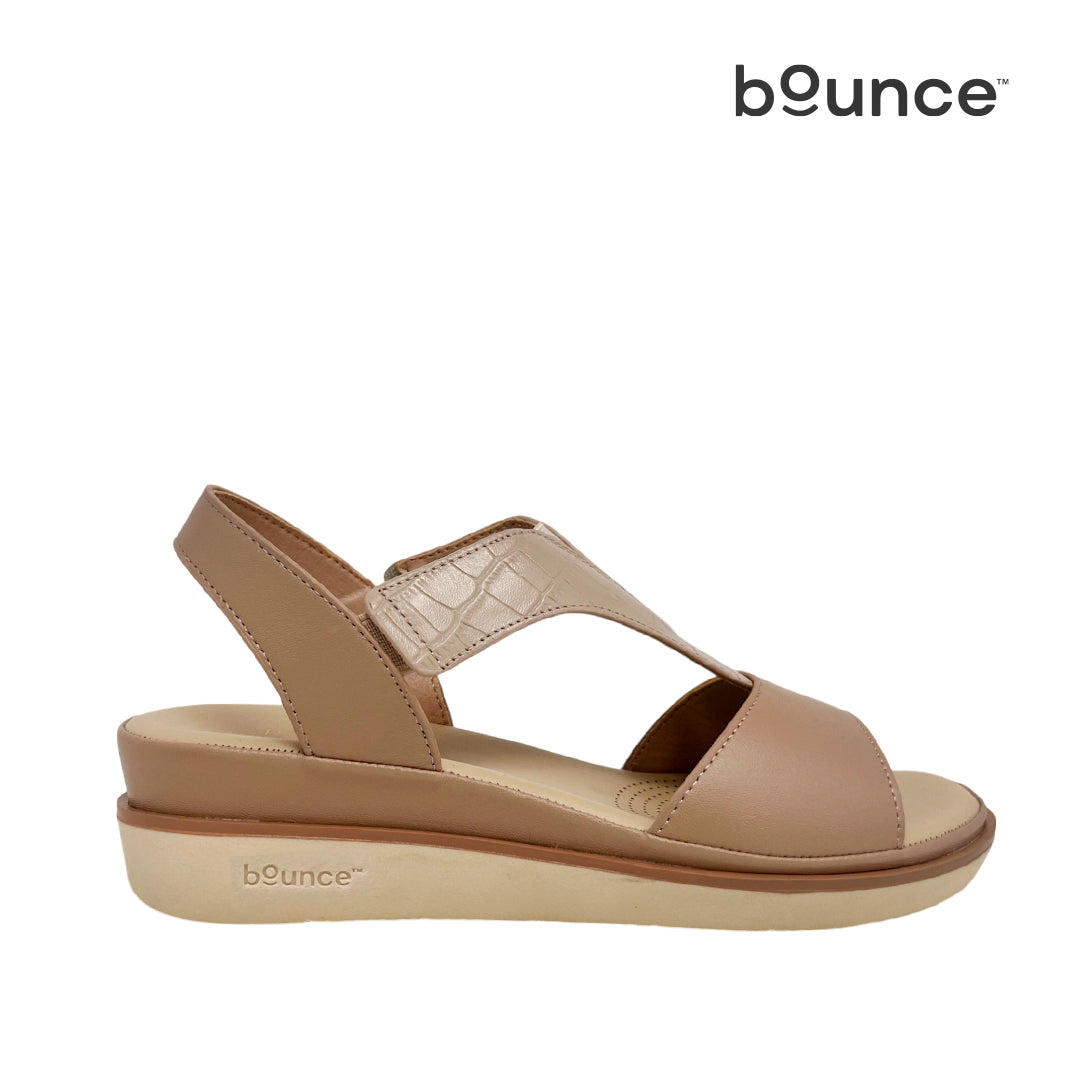 Sandalias flats Yarha para mujer color nude