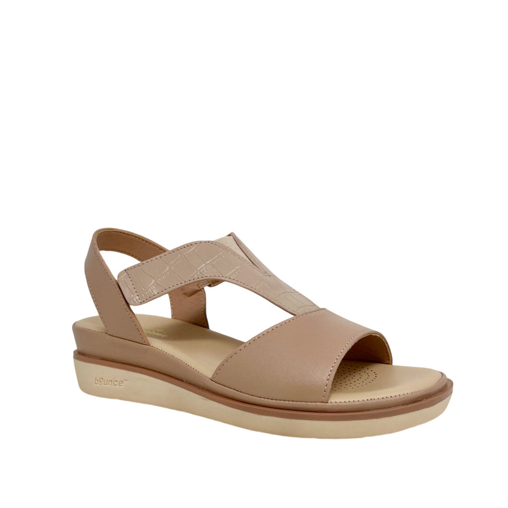 Sandalias flats Yarha para mujer color nude