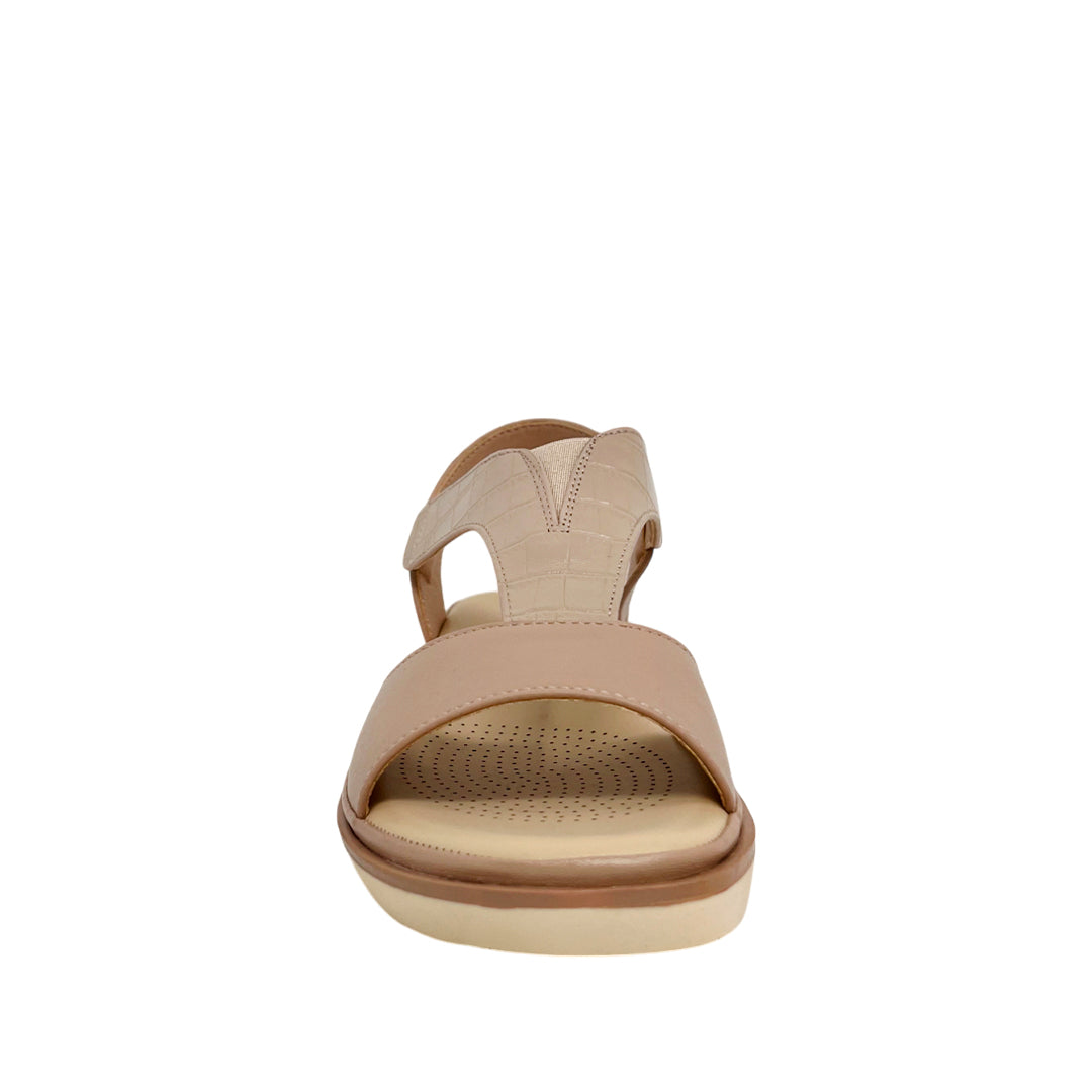 Sandalias flats Yarha para mujer color nude