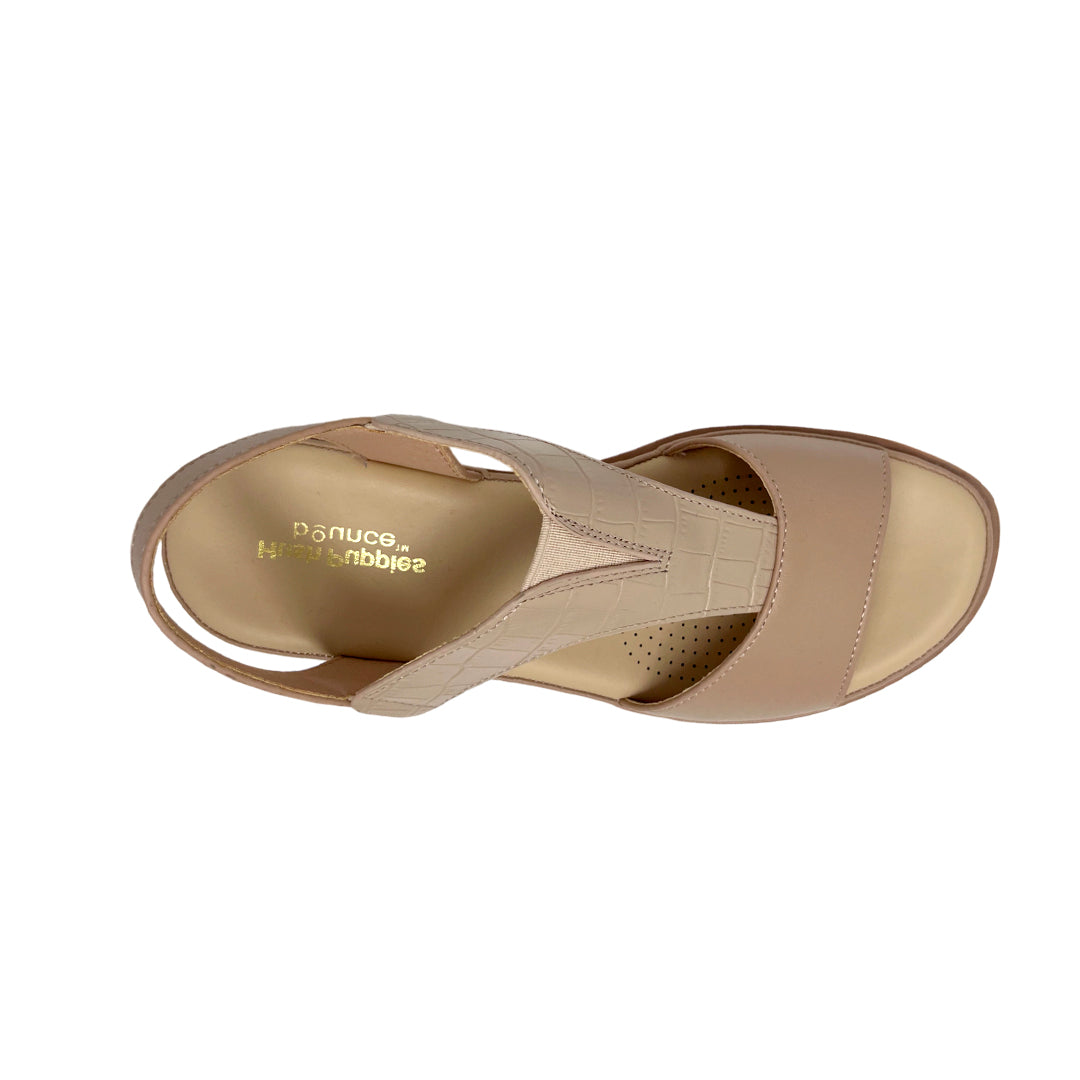Sandalias flats Yarha para mujer color nude