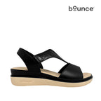 Sandalias flats Yarha para mujer color negro