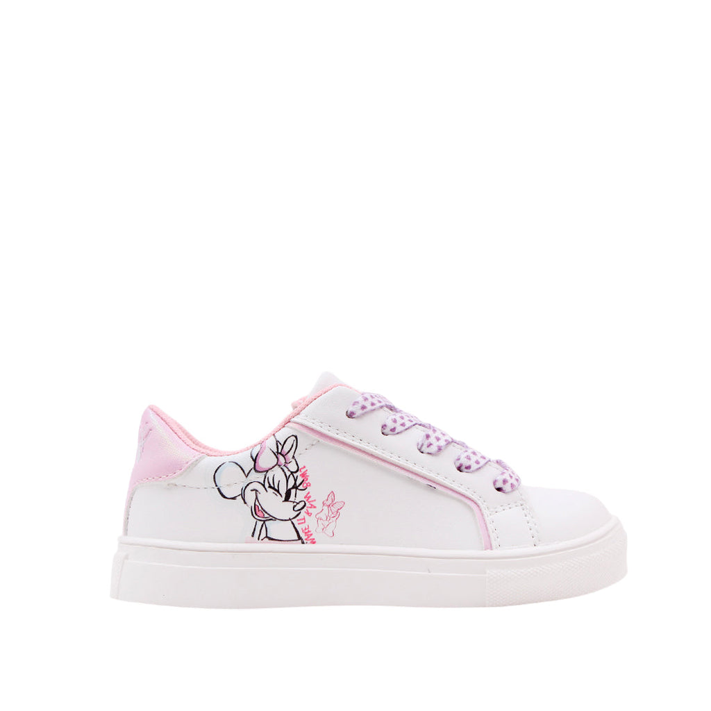 Sneakers Minnie para niña color blanco
