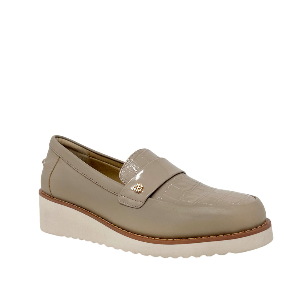 Mocasines Sefora para mujer color hueso