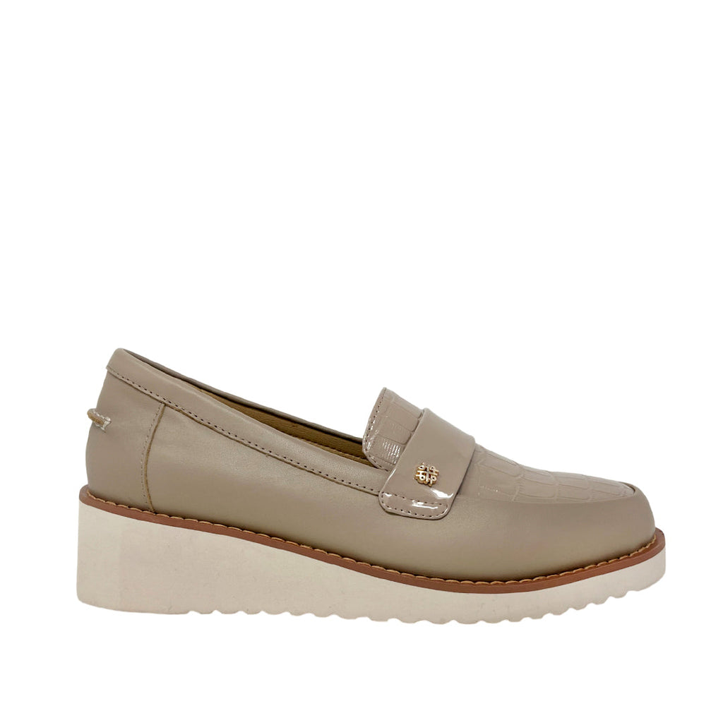 Mocasines Sefora para mujer color hueso