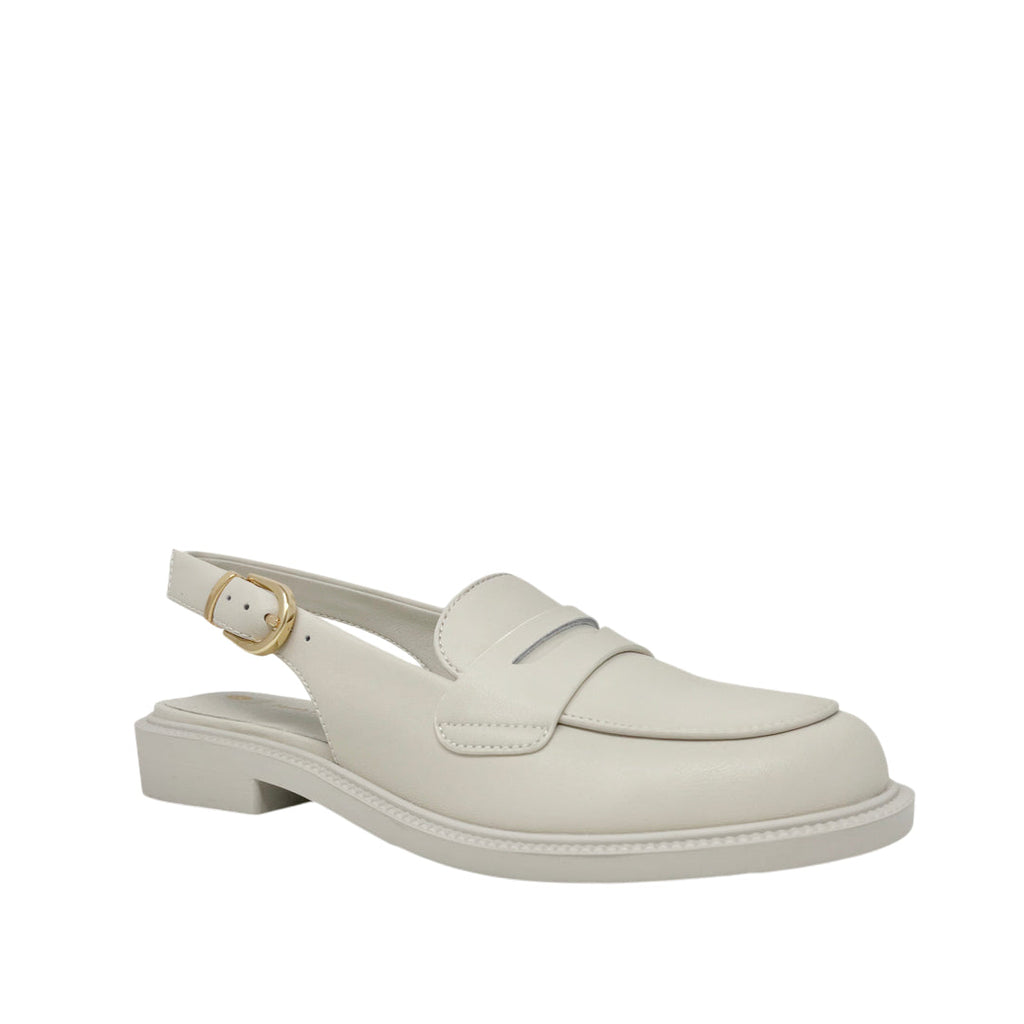 Mocasines slingback Siuyen para mujer color hueso