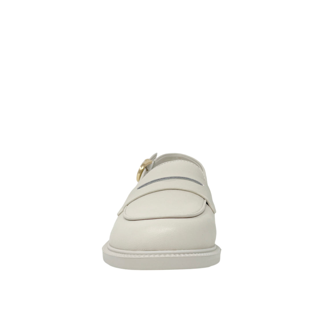 Mocasines slingback Siuyen para mujer color hueso