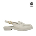 Mocasines slingback Siuyen para mujer color hueso