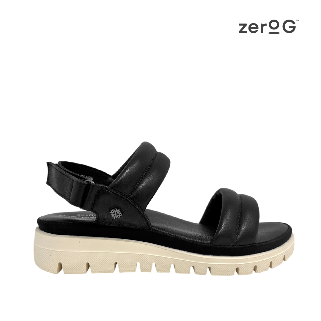 Sandalias flats Usha para mujer color negro