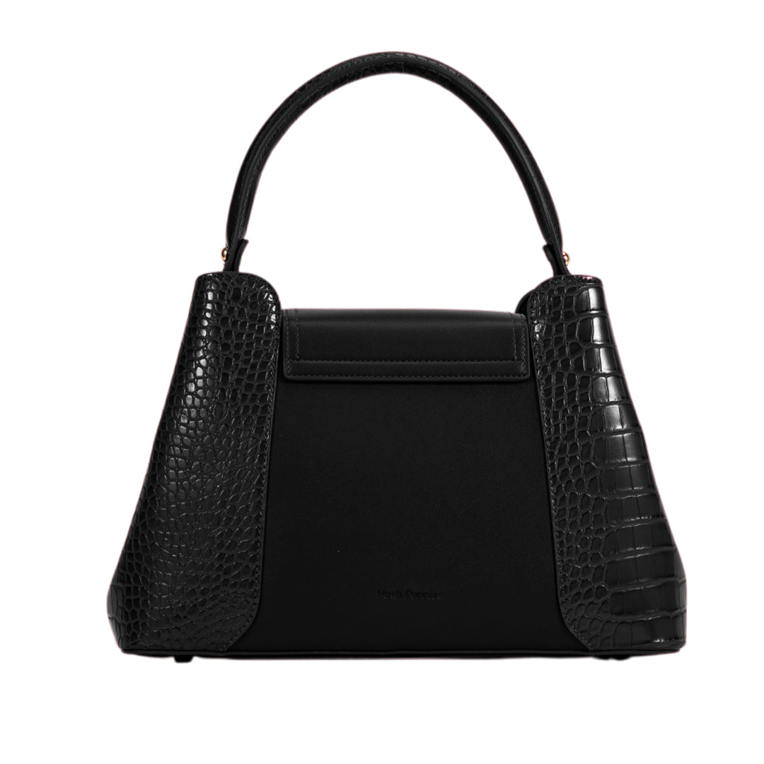 Cartera satchel Sheiny para mujer color negro