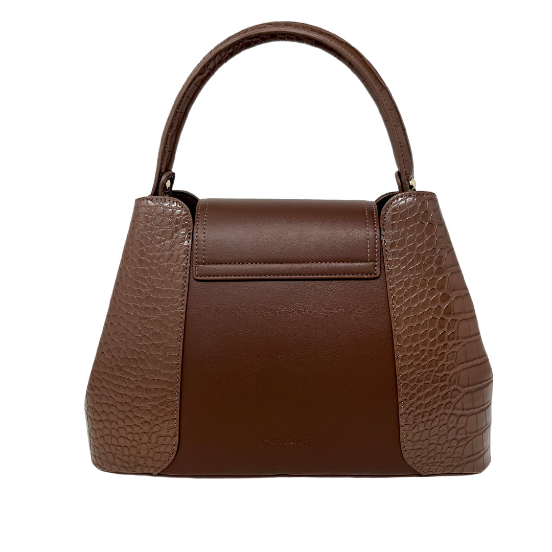 Cartera satchel Sheiny para mujer color café
