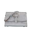 Cartera crossbody Viv para mujer color plateado
