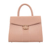 Cartera satchel Zaidda para mujer color nude