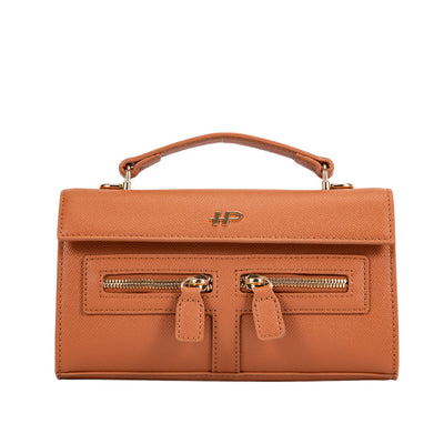 Cartera crossbody Yilly para mujer color tan
