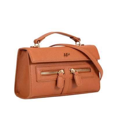 Cartera crossbody Yilly para mujer color tan