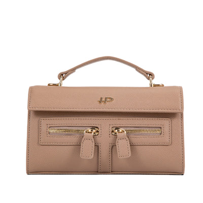 Cartera crossbody Yilly para mujer color taupe