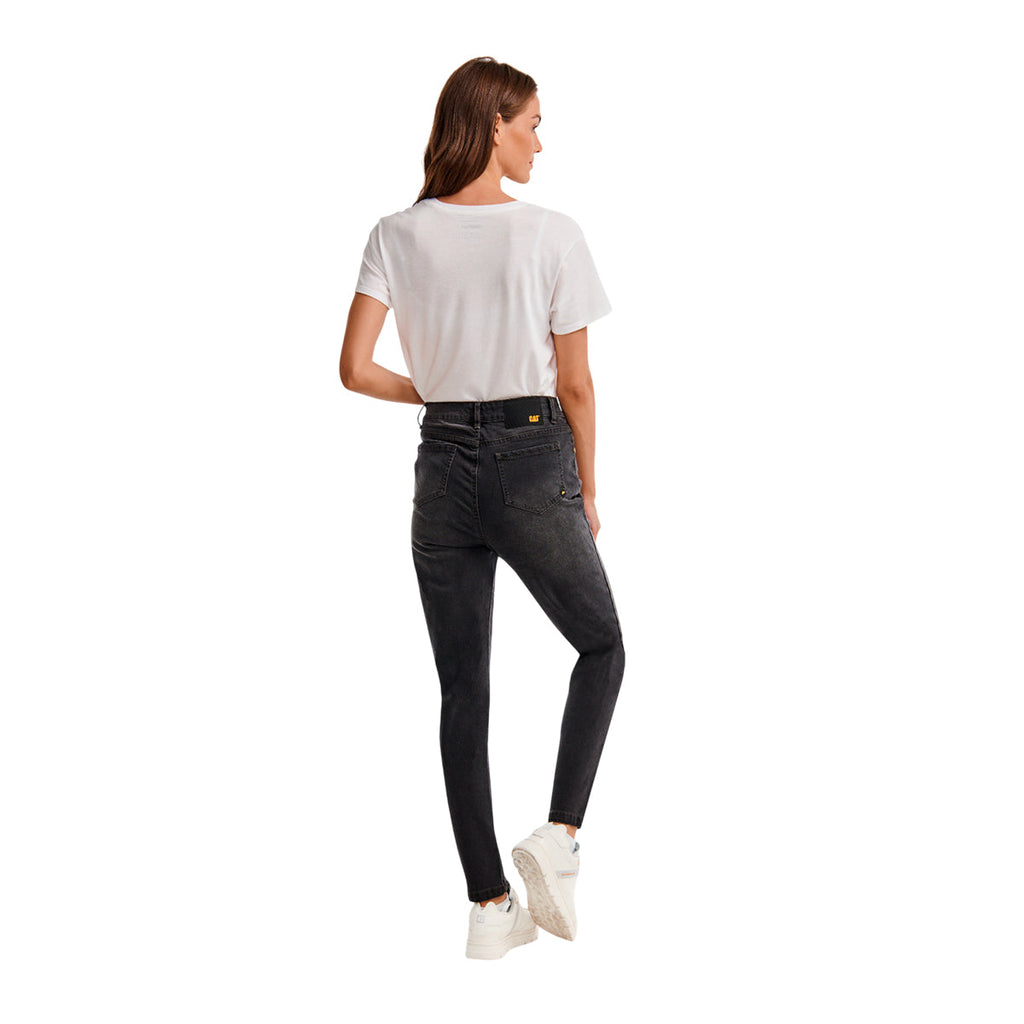 Jeans Triblend Mid-Rise Skinny para mujer color negro