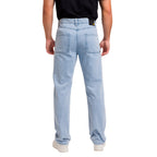 Jeans Double Front para hombre color celeste