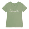 Camiseta V Neck para mujer color verde