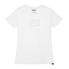 Camiseta Metal Box para mujer color blanco