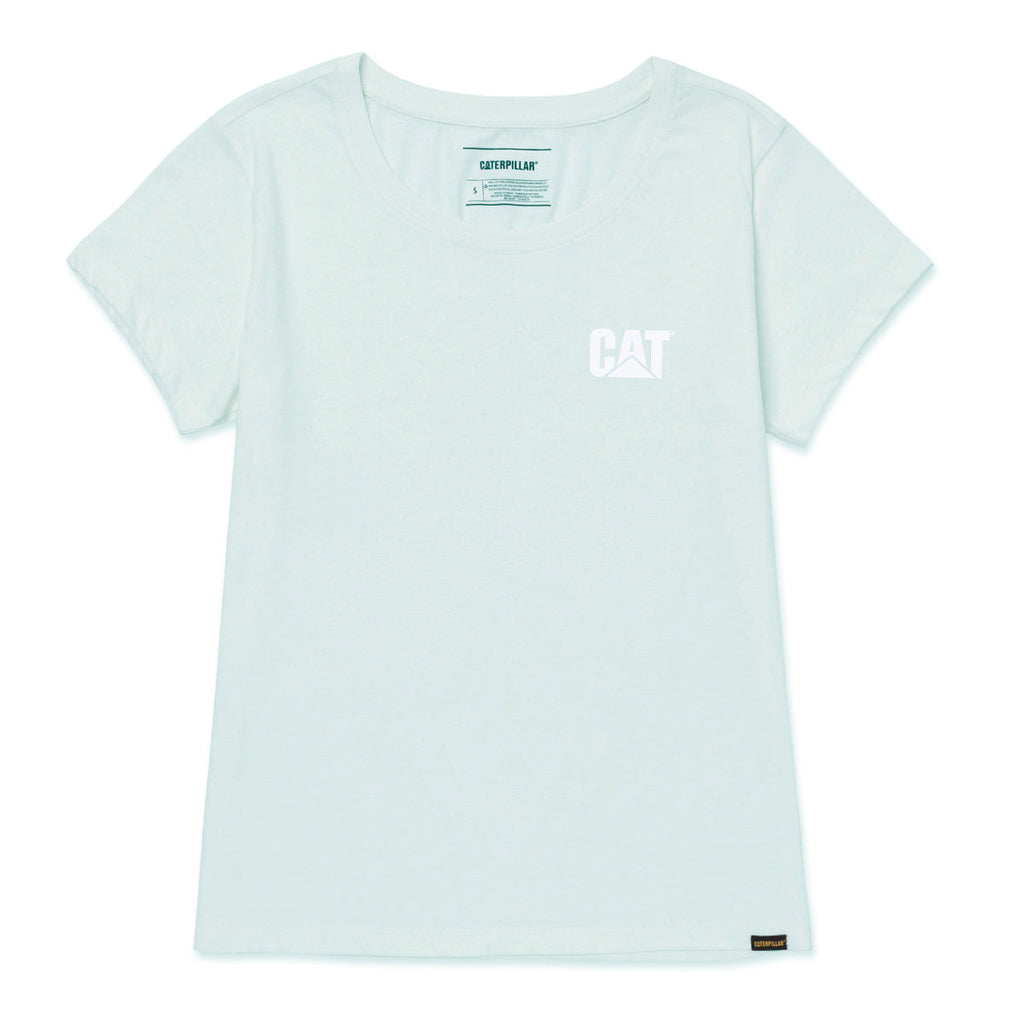 Camiseta Cat Logo para mujer color verde