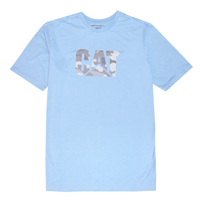 Camiseta Cat Logo para hombre color celeste