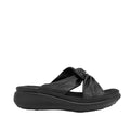 Sandalias flats Vikky para mujer color negro
